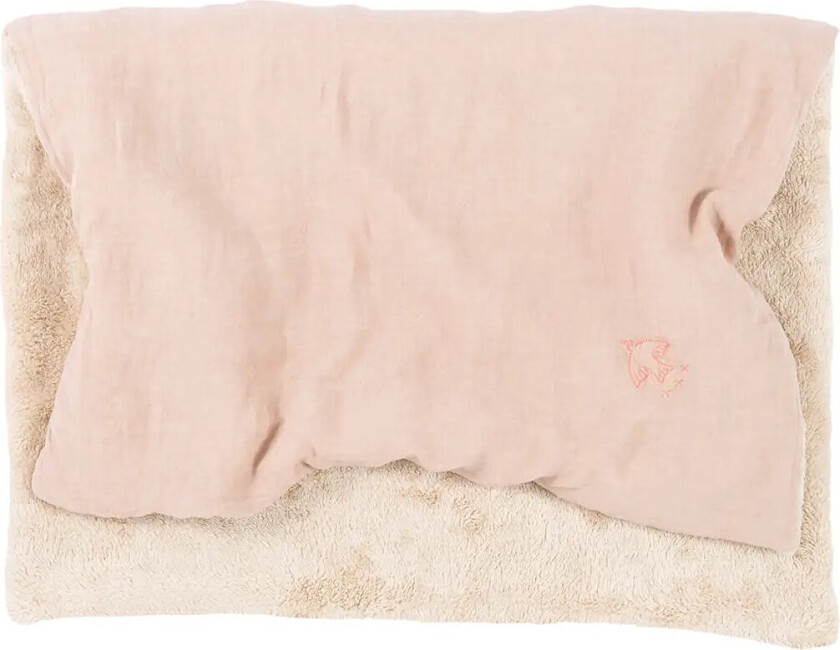 Embroidered Winter Blanket L1N0 In French Linen - Pink - ONE SIZE