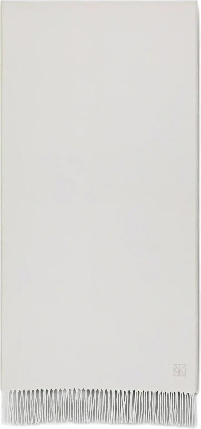 Emblem 2-Tone Fringe Mw Scarf - White - ONE SIZE