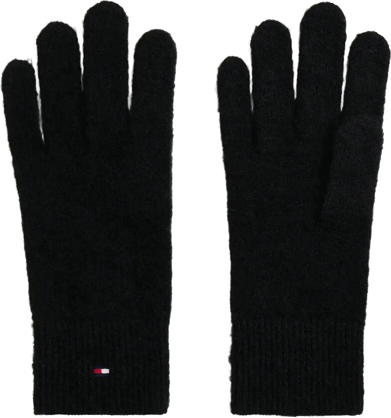Th Flag Fluffy Knit Gloves - Black - ONE SIZE