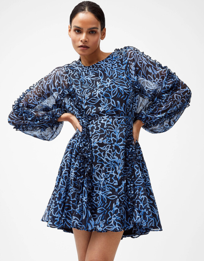 Anna Emina Chiffon Dress - Navy - M