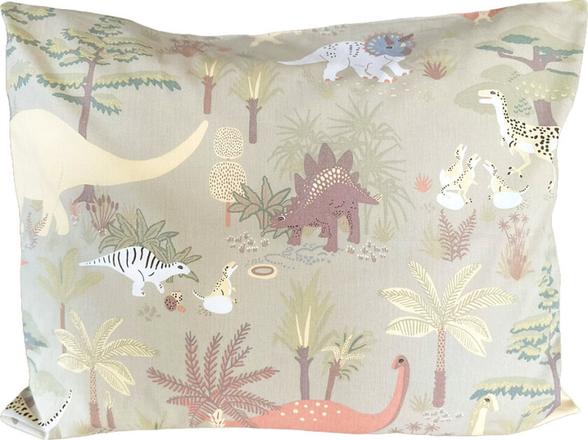 Dinosaur Vibes Green Pillow Case 50X60 Cm - Green - 50X60CM
