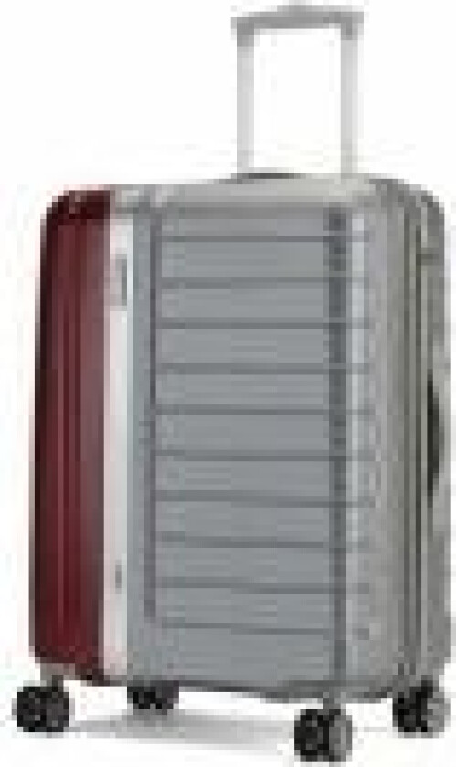 Kuffert Duo-tone hardcase 55 cm silver/bordeaux