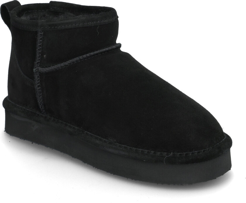 Biasnow Flatform Ankle Boot Suede - Black - 40
