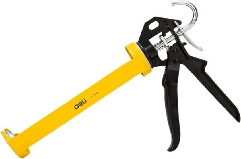 Bilde av Deli Tools EDL2370, Pneumatisk fugepistol, Sort, Gult, Aluminium, Stål, 230 mm, 1 stykker