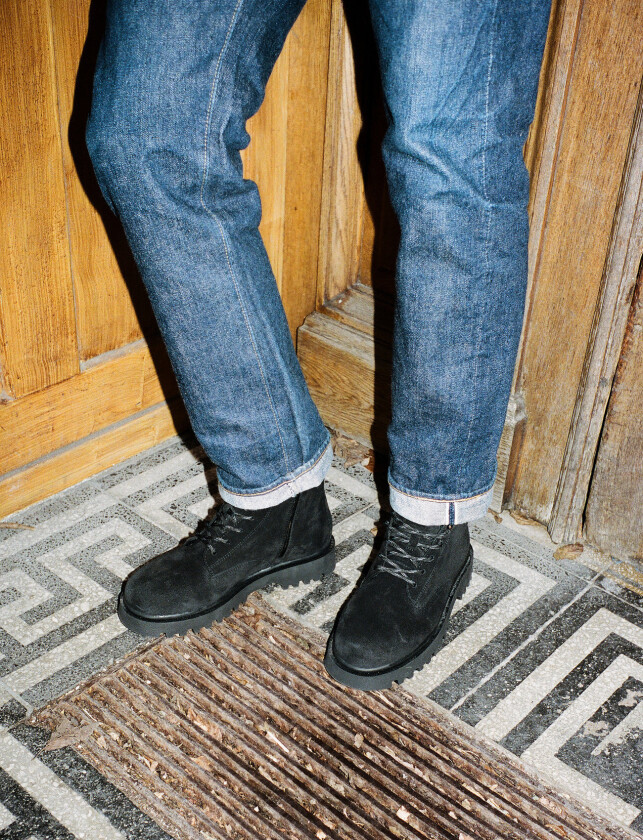 Biapatrick Hiking Boot Oily Suede - Black - 46