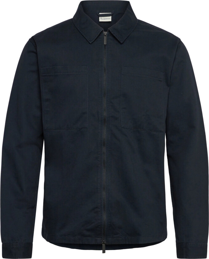 Twill Zip Overshirt - Navy - XXL