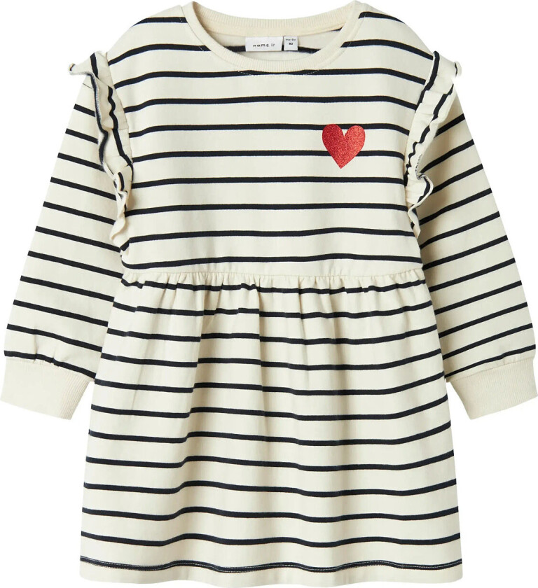 Nmftorina Nreg Swe Dress Bru Pb - Cream - 116