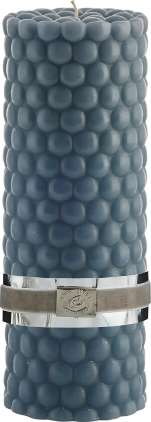 Dotsie Pillar Candle - Blue - 7.5X7.5X20