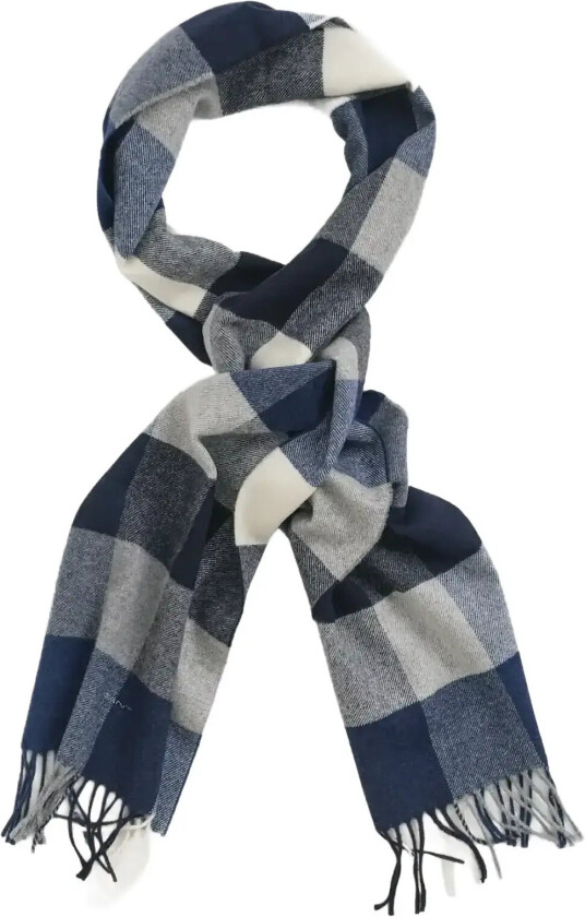 Bilde av Wool Multi Checked Scarf - Blue - ONE SIZE