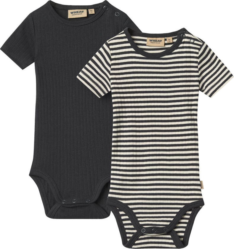 2 Rib Body S/S Timo - Black - 62