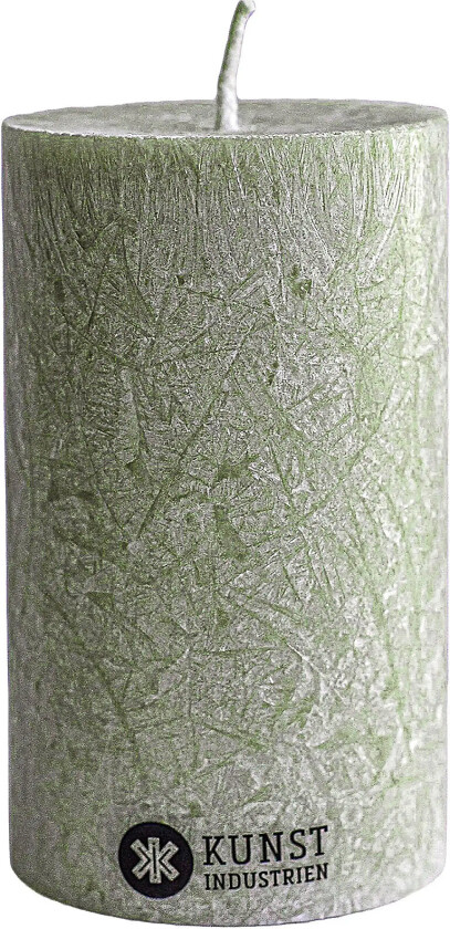Upcycled Olive Wax Pillar Candle - Green - 6X10CM
