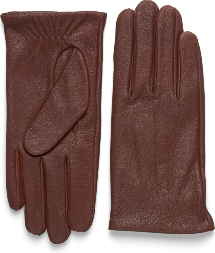Brown Leather Gloves - Brown - XL