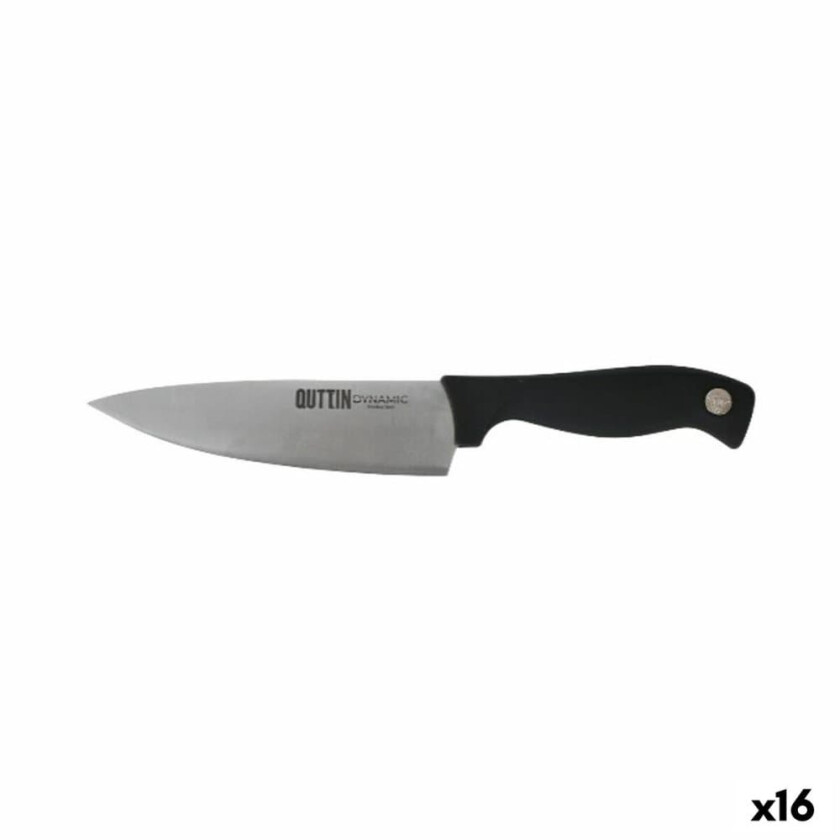 Kjøkkenkniv Quttin Dynamic Svart Sølv 16 cm (16 enheter)