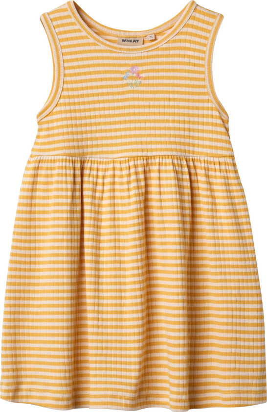Jersey Dress Embroidery Martha - Yellow - 152