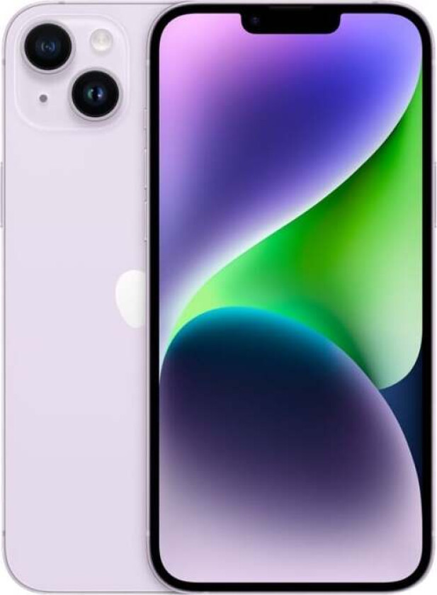 iPhone 14 Plus - 5G smartphone - dobbelt-SIM / Internminne 512 GB - OLED-display - 6.7" - 2778 x 1284 piksler - 2x bakkameraer 12 MP, 12 MP - f