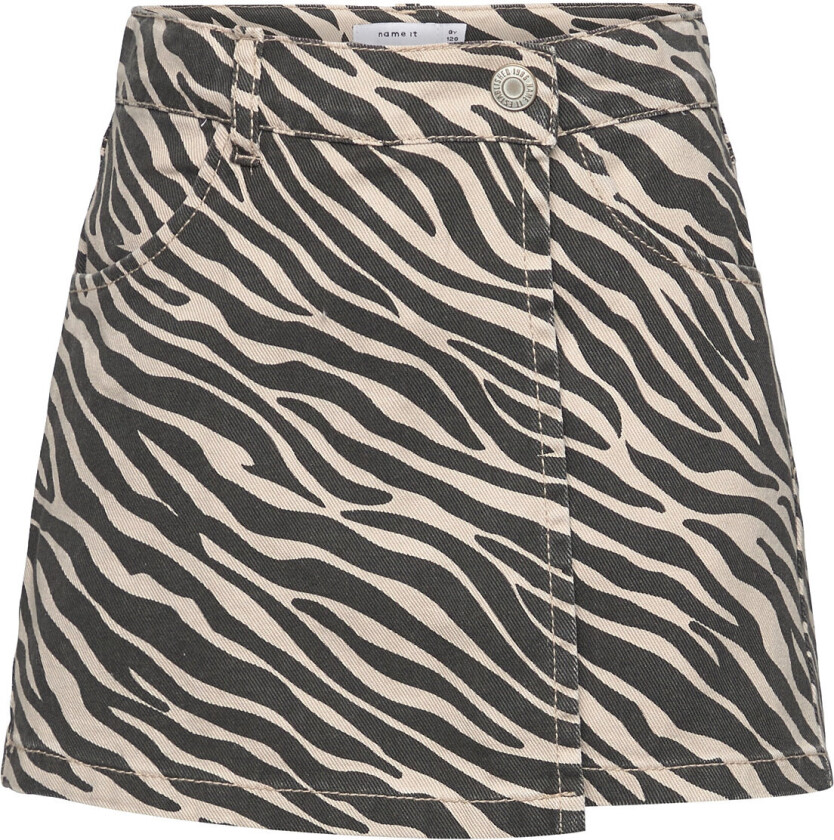 Nkfzebra Twill Skort 4003-Td D - Black - 152