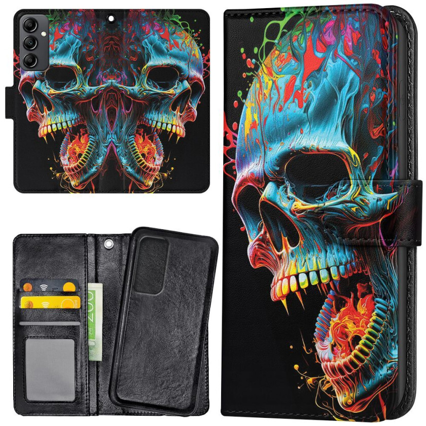 Samsung Galaxy S24 - Lommebok Deksel Skull