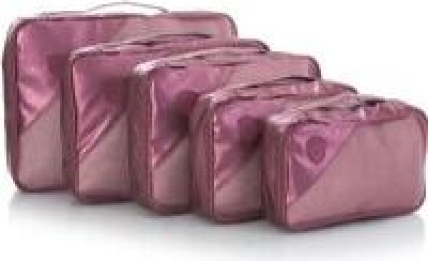 Metallic Packing Cubes pakkeposer, 5 stk, burgunder