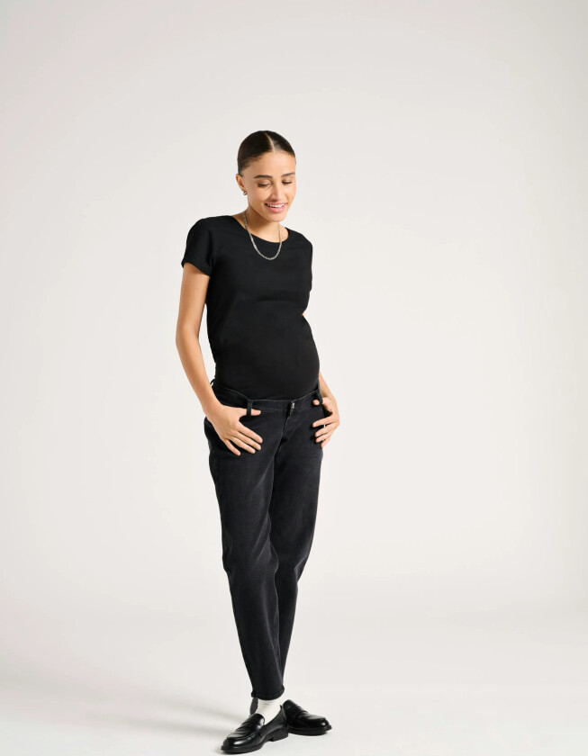 Olmlovely Life S/S Oneck Top2Pack Noos - Black - XXL