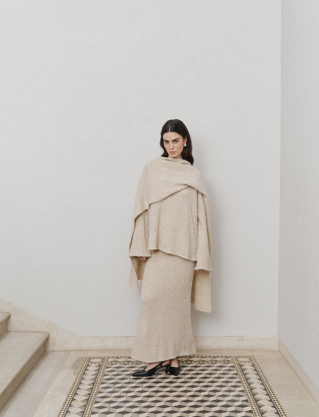 Harmony Bouclé Knitted Sweater - Cream - L