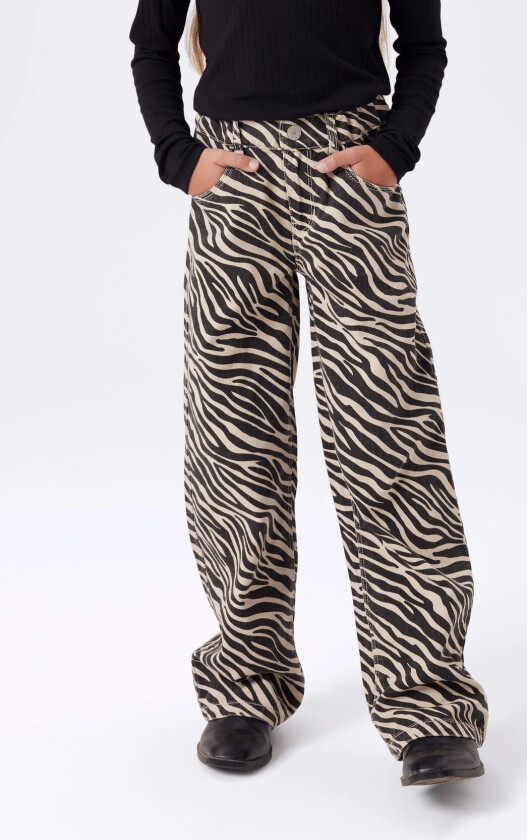 Nkfrose Wide Twill Pant 4003-Td D - Black - 164