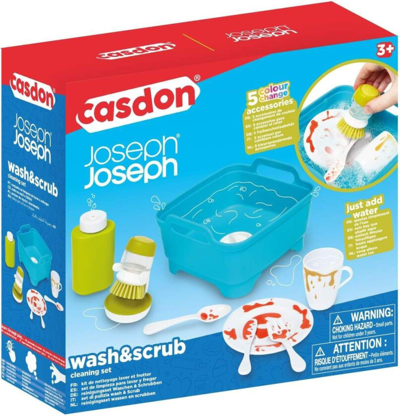 Lekesett for vask og skrubb for barn, morsomt badeleketøy