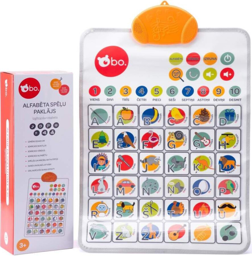 Alphabet Lekematte Pedagogisk leke for barn - latvisk