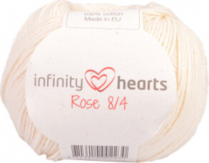 Infinity Hjerter Rose 8/4 Garn Unicolor 172 Natur