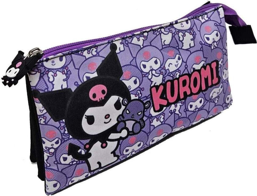 Kuromi Triple Penal Case for skole, kontor eller reise