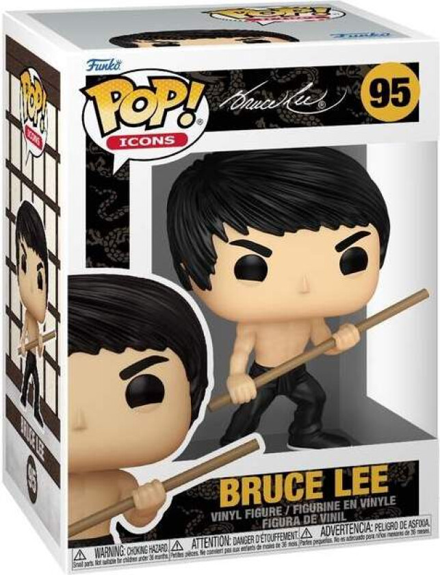 Bruce Lee Funko Pop! Vinylfigur med Bo Staff samleobjekt