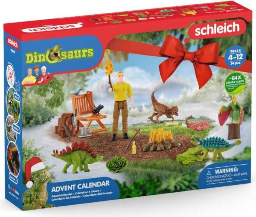 Dinosaur-adventskalender med 24 samlefigurer