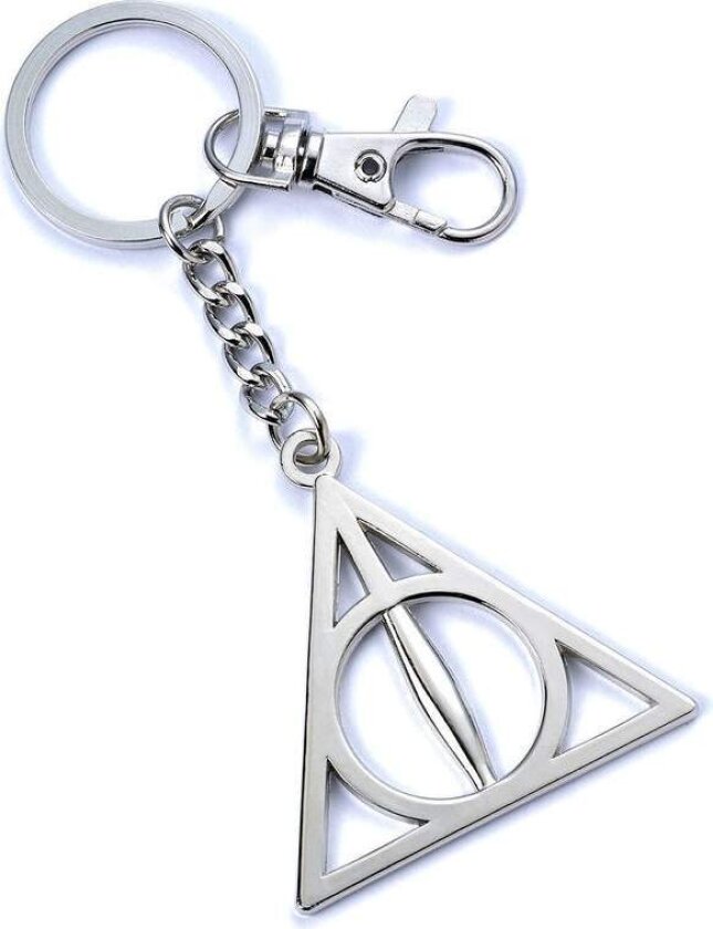 Harry Potter Deathly Hallows nøkkelring, metalldesign, gavegjenstand