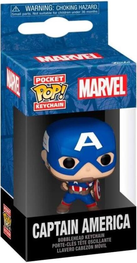 Marvel Captain America Pocket POP nøkkelring, samleobjekt