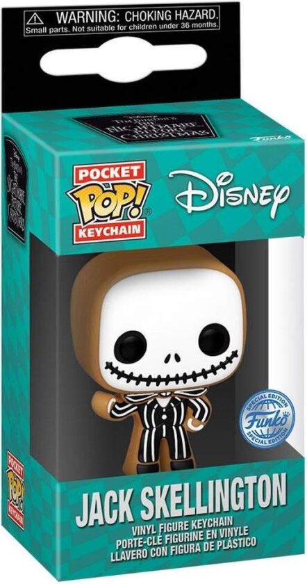 Pocket POP nøkkelring Disney Nightmare Before Christmas Jack Skellington Gingerbread Exclusive