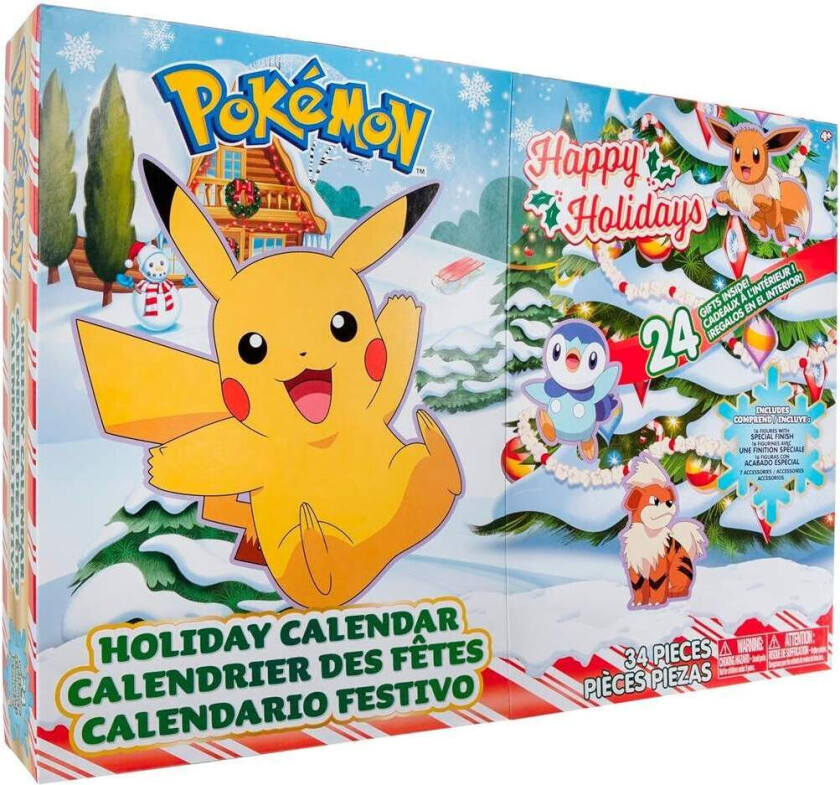 Pokemon adventskalender med 24 samleobjekter og overraskelser