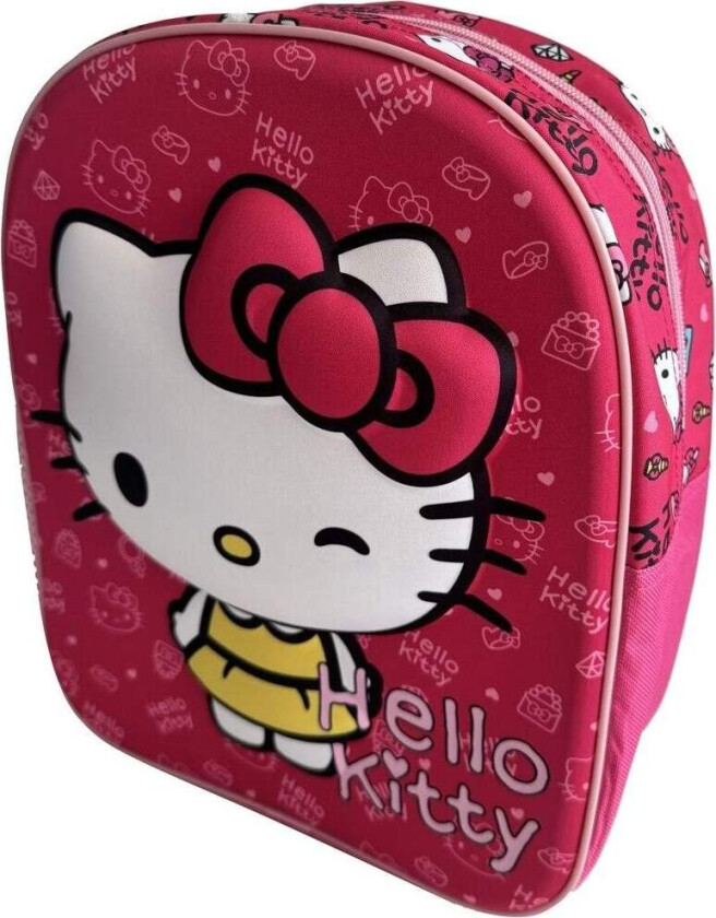 3D Hello Kitty-ryggsekk, 29 cm størrelse, stilig design