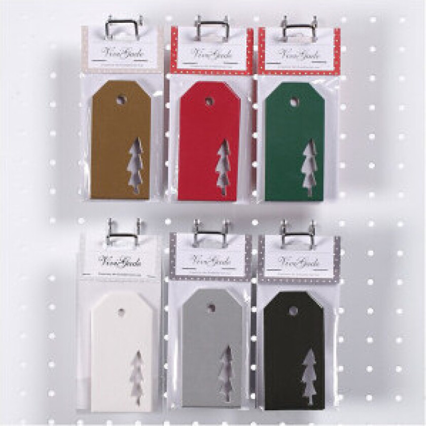 Bilde av Manillamerker, juletre, str. 5x10 cm, 300 g, 6x10 pk./ 1 kasse