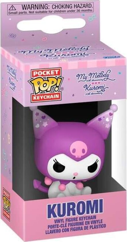 Hello Kitty 20-årsjubileum Kuromi nøkkelring, lommestørrelse