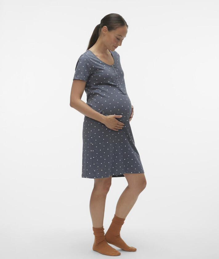 Mlmira Aop Jrs Nightgown 2F A. E. Noos - Navy - XL