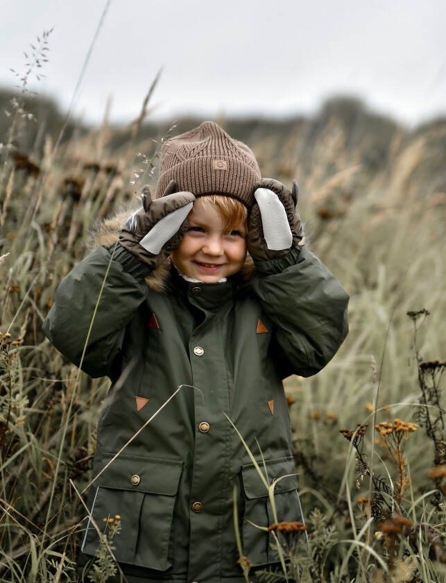 Twill Nylon Boy Parca - Khaki green - 92