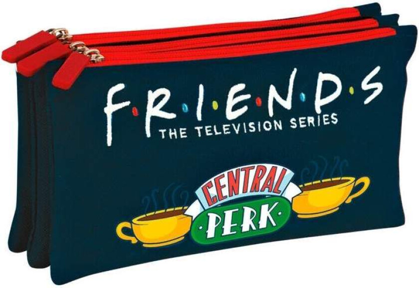 Trippel pennal, slitesterk, romslig, ideell for skolemateriell