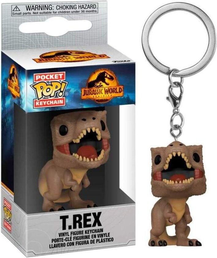 T-Rex Pocket POP nøkkelring for Jurassic World Fans