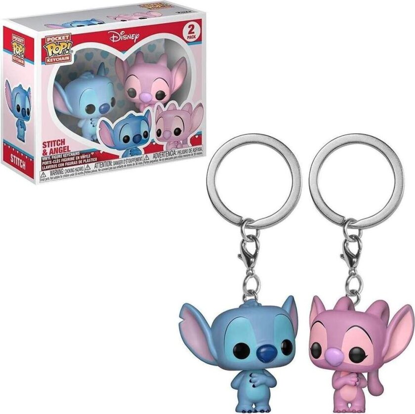 Disney Stitch and Angel Pocket POP nøkkelringpakke, 2 stk