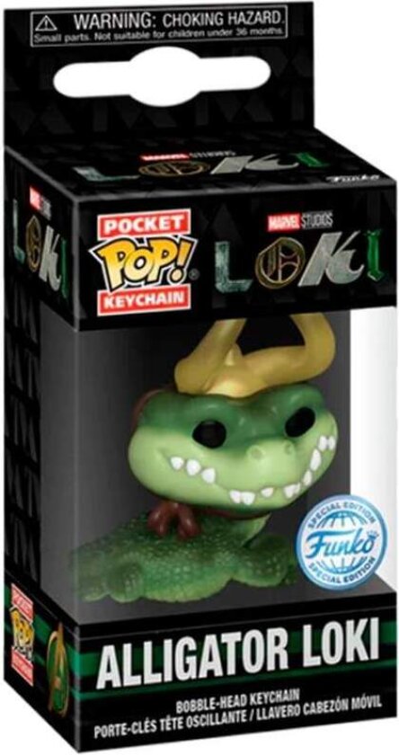 Loki Alligator Pocket POP nøkkelring, Marvel samleobjekt
