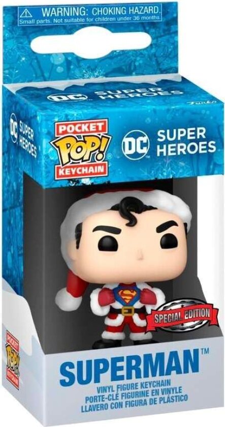 Superman Holiday Pocket POP nøkkelring - DC Comics Collectible