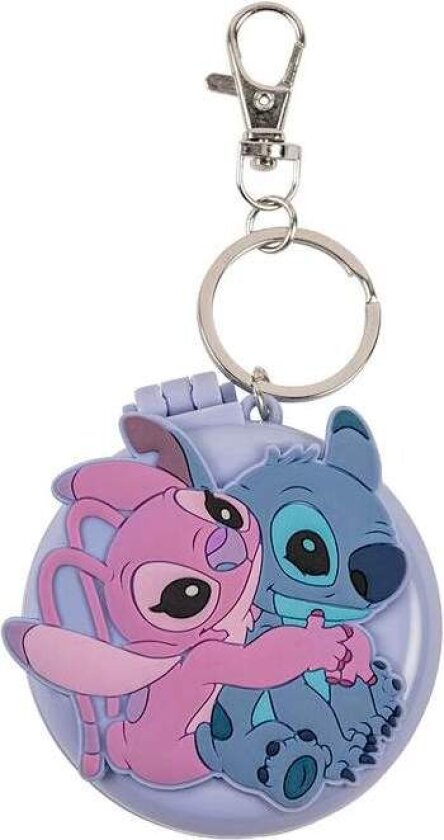 Stitch & Angel nøkkelring med børste og speilkombinasjon