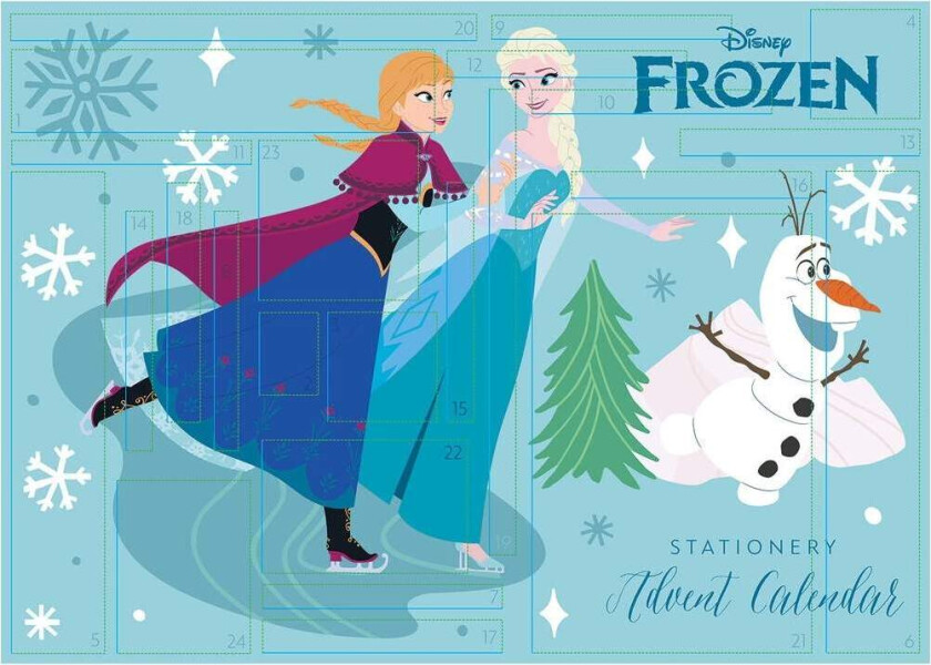 Frossen adventskalender med 24 overraskelser for barn