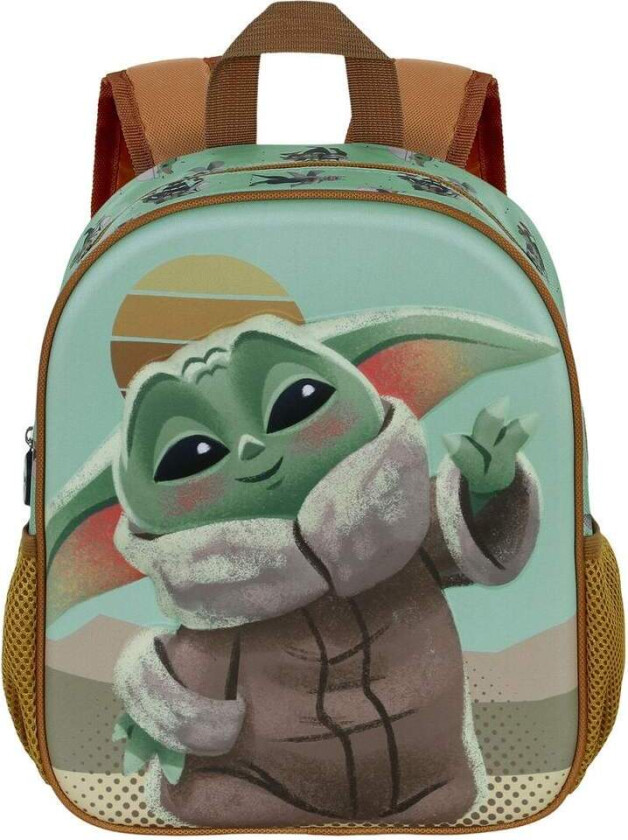 Mandalorian Grogu 3D-ryggsekk, 31 cm størrelse, skoleveske for barn