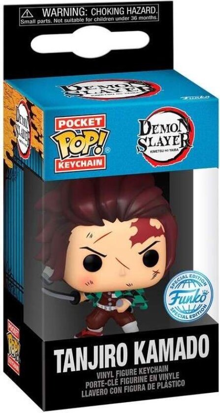 Demon Slayer nøkkelring Tanjiro Kamado Pocket POP figur
