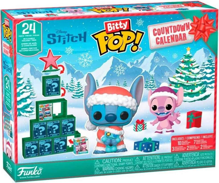 Disney Stitch Bitty Pop adventskalender med 24 samlefigurer